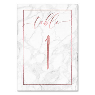 PixDezines Imitats Rose Gold/Tabelle Nr. 1+/Marmor Tischnummer