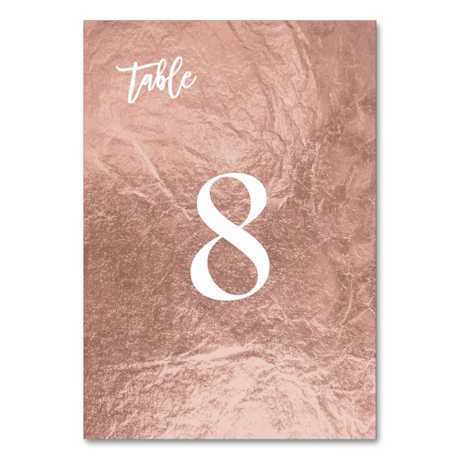 PixDezines Imitats Rose Gold/Tabelle Nr. Tischnummer (Rückseite)