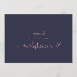 PixDezines Imitats Rose Gold Trauzeugin Einladung