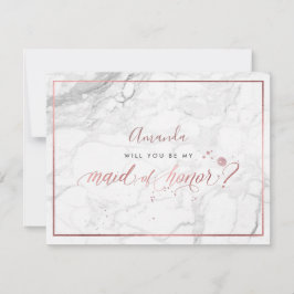 PixDezines Imitats Rose Gold Trauzeugin Einladung