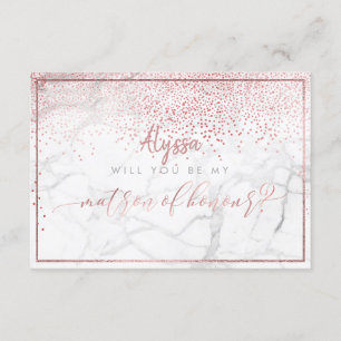 PixDezines Imitats Rose Gold werden Sie Matron Einladung