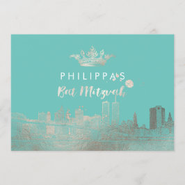 PixDezines Imitats Silver NYC/Mitzvah/DIYcolor Einladung