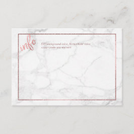 PixDezines INFO-KARTEN/MARBLE+IMITATE ROSE GOLD Begleitkarte