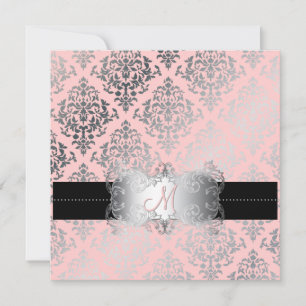 PixDezines Josephine Damask/DIY Hintergrundfarbe! Einladung