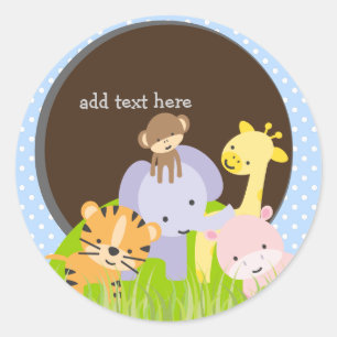 PixDezines Jungle Sticker//DIY Hintergrundfarbe Runder Aufkleber