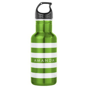 PixDezines justierbare weiße Streifen/diy Trinkflasche