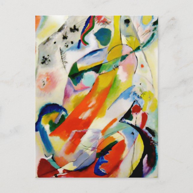 PixDezines Kandinsky 1914 abstrakte Wandverkleidun Postkarte (Vorderseite)
