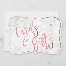 PixDezines Karten+Geschenke Marmor+Rose Gold/Tafel Einladung