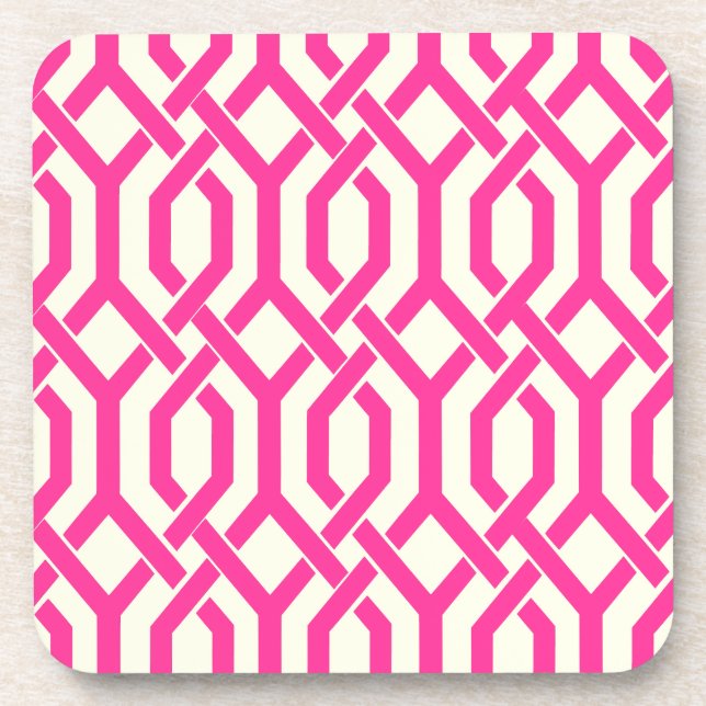 PixDezines Kew Trellis/DIY Hintergrundfarbe Untersetzer (Vorderseite)