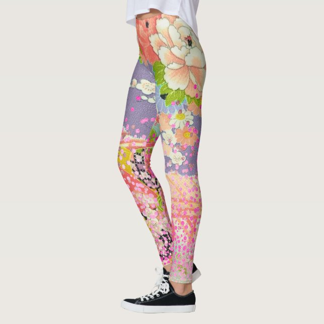 PixDezines Kimono/Peonies/Kirschblüten Leggings (Links)