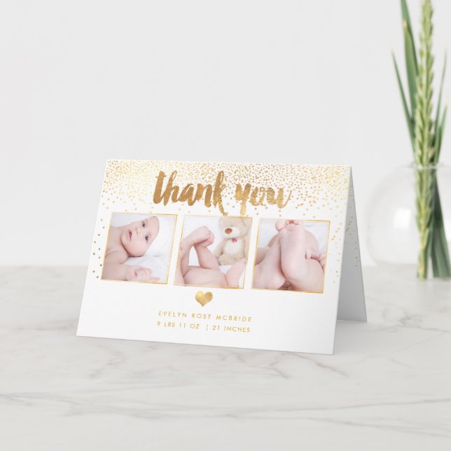 PixDezines Kinderdusche/Fotos Vielen Dank Dankeskarte (Vorderseite)