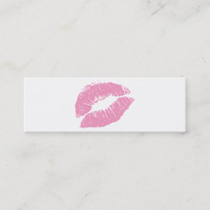 PixDezines Kiss Pulver Rosa Lippen Mini Visitenkarte