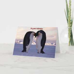 PixDezines Kissing Kaiser Pinguin Valentine Feiertagskarte