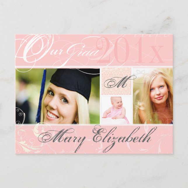 PixDezines-Klasse 2012/Wirbel/DIY-Farben+Schriftar Ankündigungspostkarte (Vorderseite)