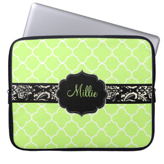 PixDezines Kleeblattgitter/DIY Monogramm+Farben! Laptopschutzhülle