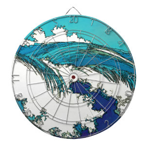 PixDezines konen uehara Ozeanwellen, 上原 Dartscheibe