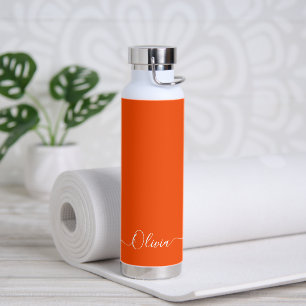 PixDezines Korallenorange DIY-Farbe  Trinkflasche