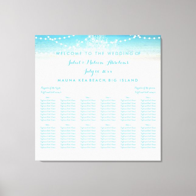 PixDezines Kronier/Strand/Sitzplan Leinwanddruck (Vorderseite)