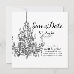 PixDezines Kronleuchter/rett Datum/Farbe Save The Date