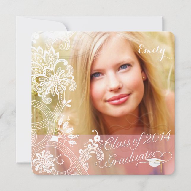 PixDezines lace/2014 Grads/DJ-Schriftart Einladung (Vorderseite)