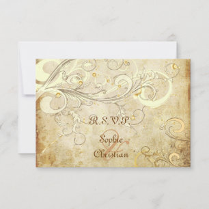 PixDezines LARGE UAWG 4,25x5,5 Vintage Wirbel RSVP Karte