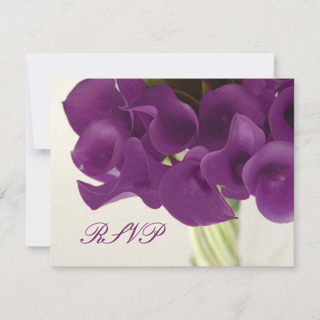 PixDezines LARGE UAWG Lila Calla Lilies/diy RSVP Karte (Vorderseite)