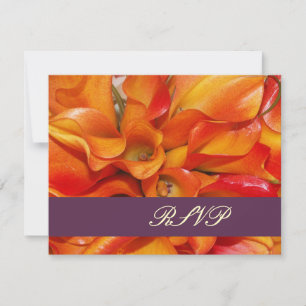 PixDezines LARGE UAWG ORANGE CALLA LILILILIS RSVP Karte