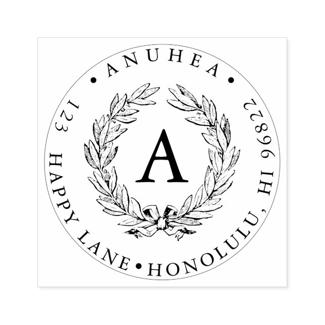 PixDezines Laurel Wreath Gummistempel (Prägung)