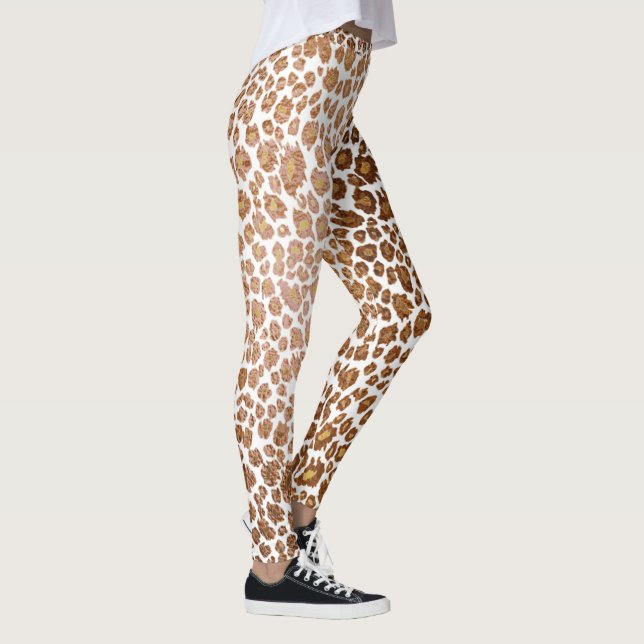 PixDezines Leopard/Imitats Metallic/DIY Hintergrun Leggings (Rechts)
