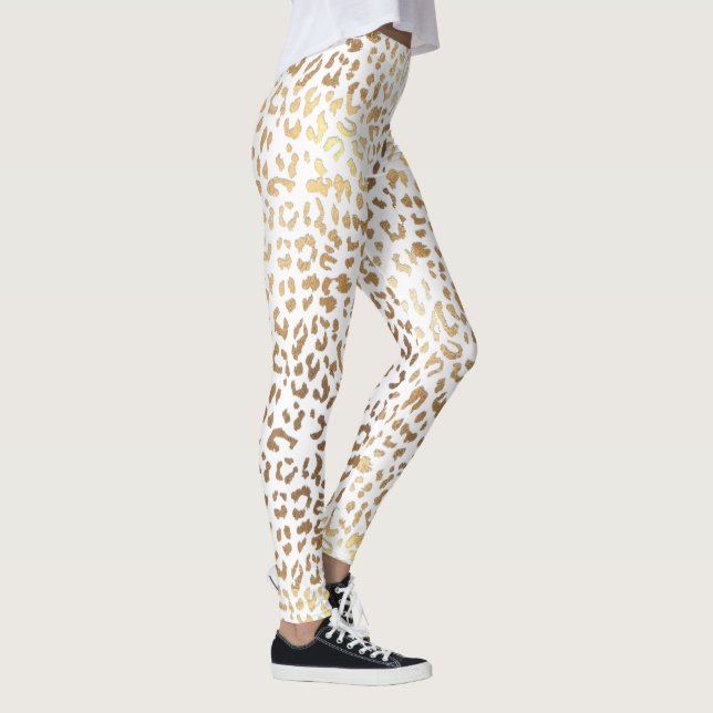 PixDezines Leopard Print/Gold Tone Leggings (Rechts)