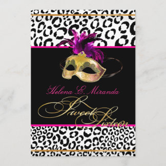PixDezines Leopard Sweet 16 Masquerade / DIY Farbe Einladung