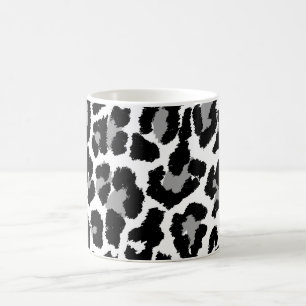 PixDezines Leopardendruck schwarz und weiß Kaffeetasse