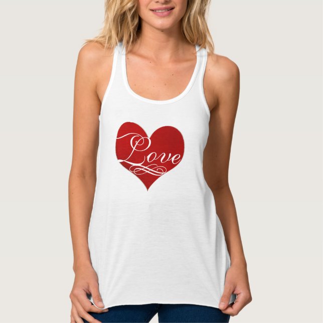 PixDezines Liebe/Herz Tank Top (Vorderseite)