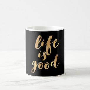 PixDezines Life is Good/Imitats Gold/DIY Hintergru Tasse