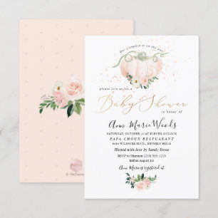 PixDezines Lil Blush Kürbis-Baby-Party Einladung