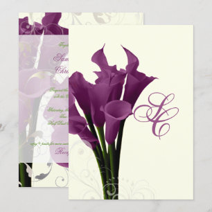 PixDezines lila Calla-Lilien / DIY Einladung