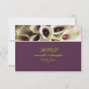 PixDezines lila Calla-Lilien RSVP Karte