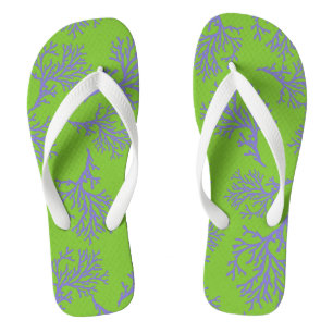 PixDezines lila Korallen/DY-Farbstoffe Flip Flops