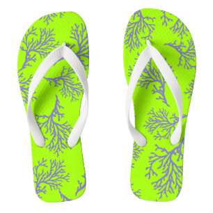 PixDezines lila Korallen/Farbtöne Flip Flops
