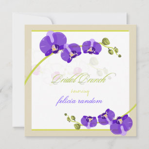 PixDezines lila Orchidee/ Braut/ DIY-Hintergrund Einladung