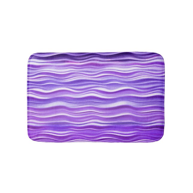 PixDezines Lila Waves Badematte (Vorderseite)