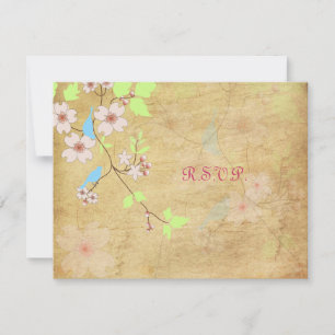 PixDezines Love Birds RSVPs erfordern 12x18 Invite RSVP Karte