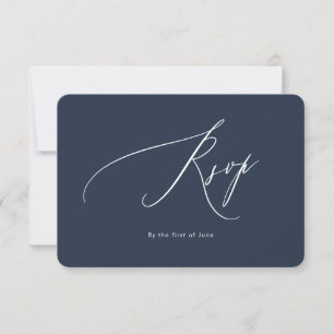 PixDezines Luxe Calligraphy Navy Blue UAWG RSVP Karte