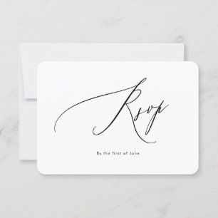 PixDezines Luxe Calligraphy Response Card RSVP Karte