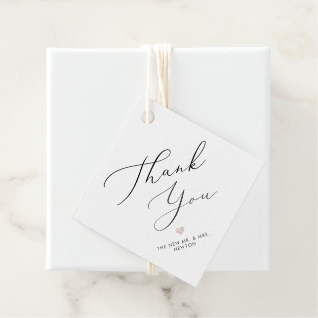 PixDezines Luxe Calligraphy Vielen Dank Geschenkanhänger (Beispiel)