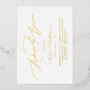 PixDezines Luxe-Kalligrafie-Probedinner Echt  Folieneinladung