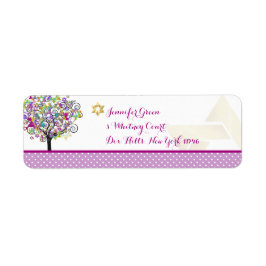 PixDezines Magenta Tree of Life/Bat Mitzvah
