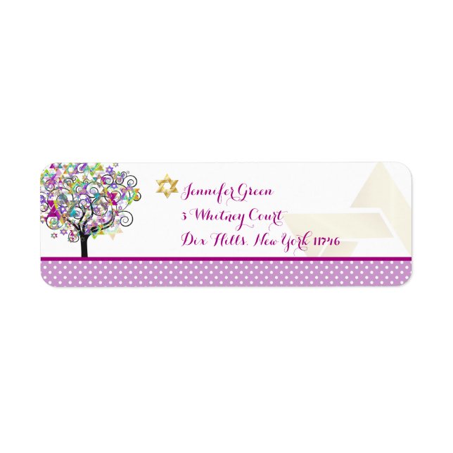 PixDezines Magenta Tree of Life/Bat Mitzvah (Vorne)