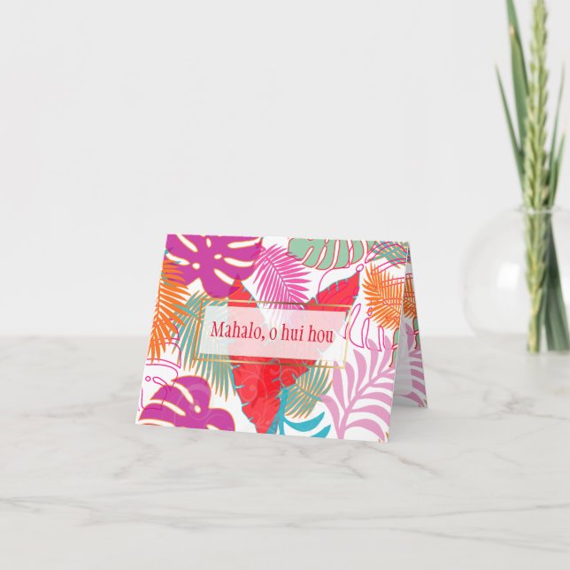 PixDezines mahalo/Regenwald/DIY txt/Hintergrund Dankeskarte (Vorderseite)