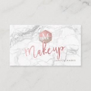 PIXDEZINES MAKE-UP ARTIST MARBLE IMITATS ROSE GOLD VISITENKARTE